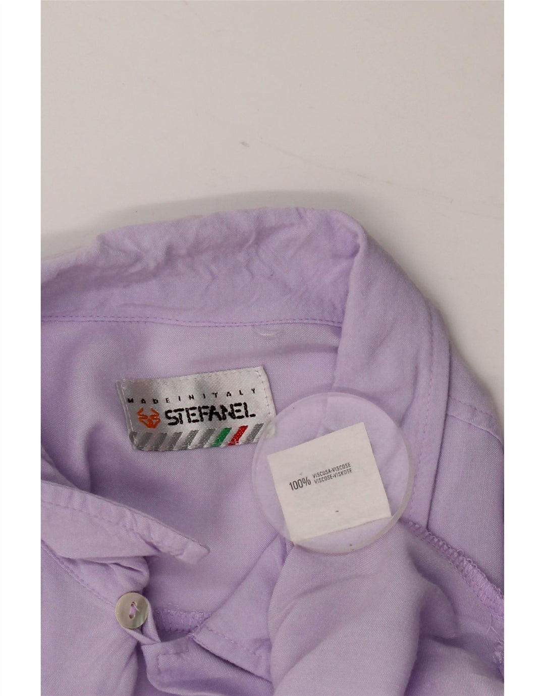 Camisa masculina de manga curta Stefanel grande viscose roxa