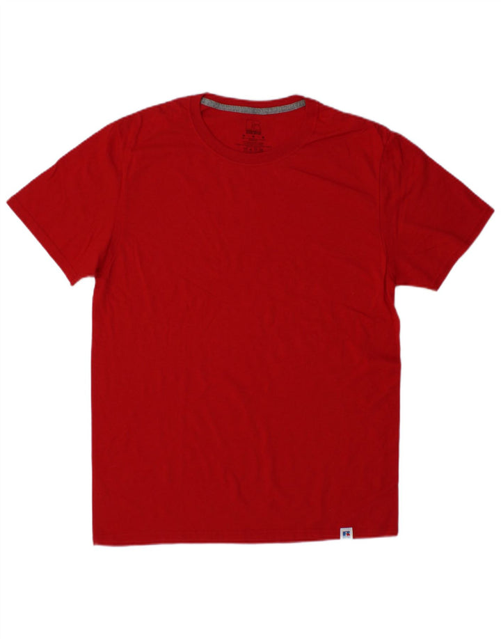 Camiseta masculina RUSSELL ATLÉTICA Top de algodão vermelho médio