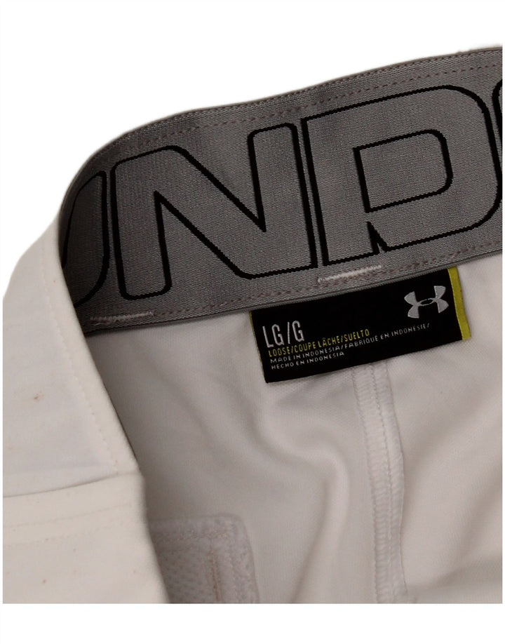 UNDER ARMOUR Mens Joggers Calça Casual Grande W34 L30 Branco