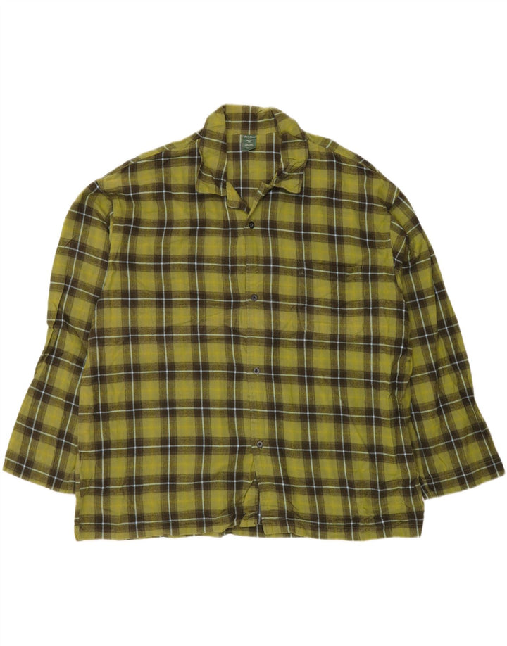 Camisa masculina de flanela EDDIE BAUER 2XL algodão xadrez verde