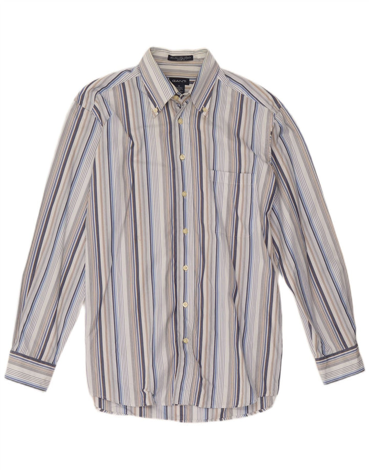 Camisa masculina Gant média listrada multicolorida de algodão