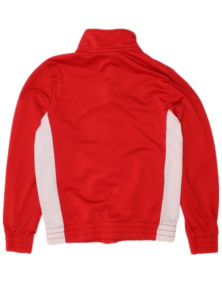 LOTTO Boys Tracksuit Top Jacket 7-8 Anos XS Vermelho Colorblock