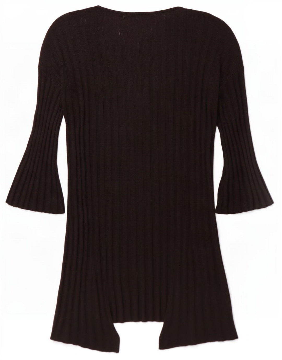 Topshop suéter feminino oversized longline aberto cardigan Reino Unido 10 pequeno preto