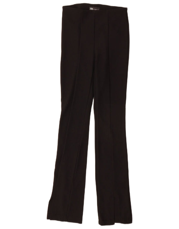 Zara Leggings Flare Mulher UK 6 XS Preto