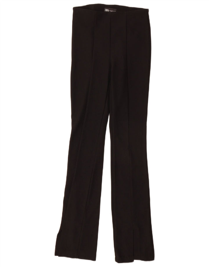 Zara Leggings Flare Mulher UK 6 XS Preto
