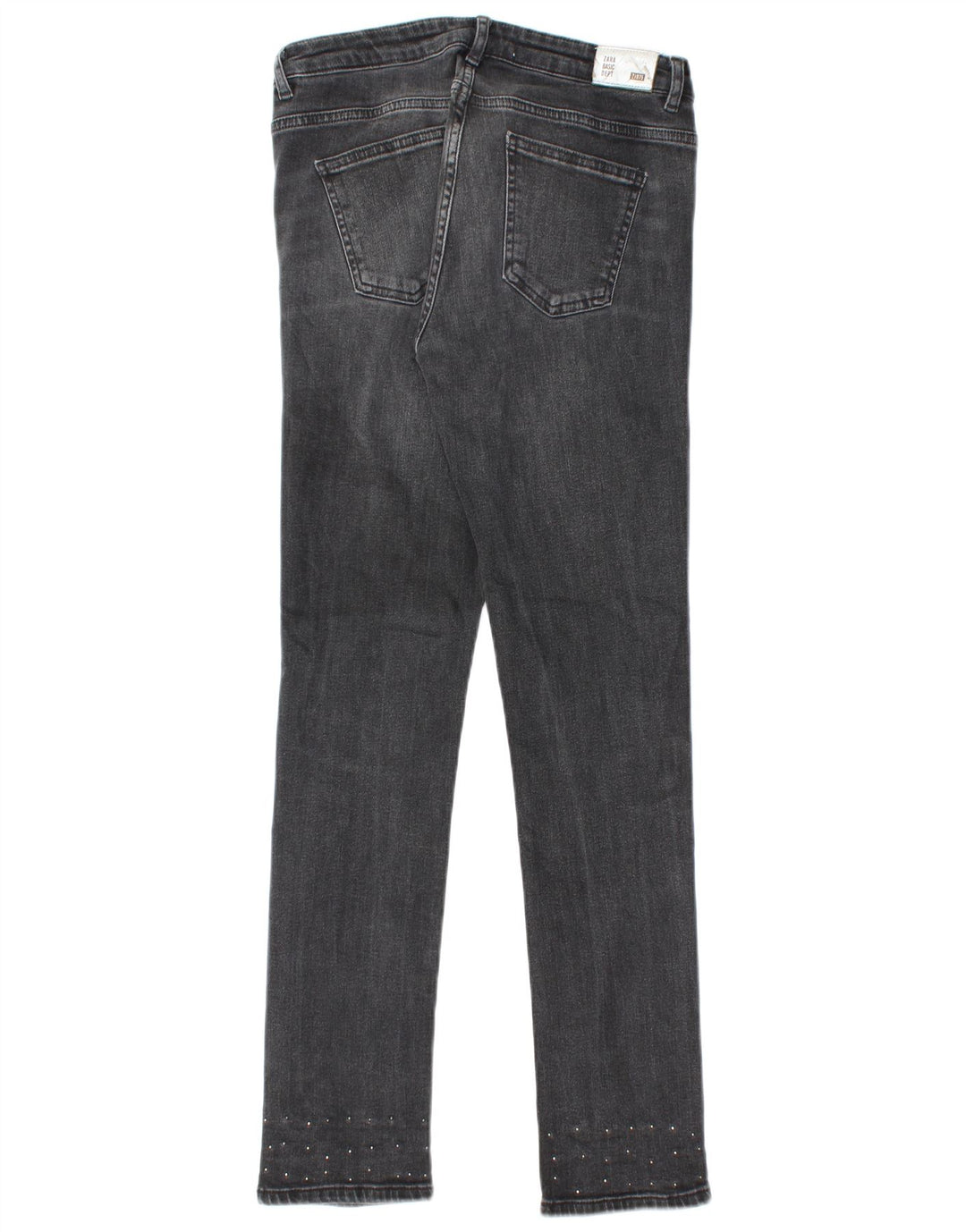 Zara Jeans Slim Feminino EU 40 Médio W30 L30 Cinza
