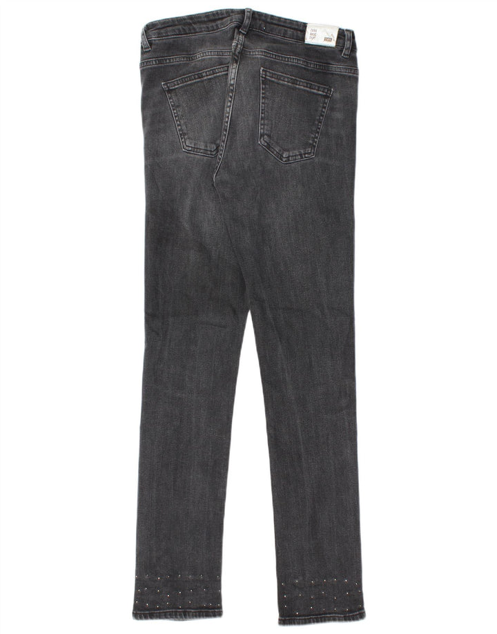 Zara Jeans Slim Feminino EU 40 Médio W30 L30 Cinza