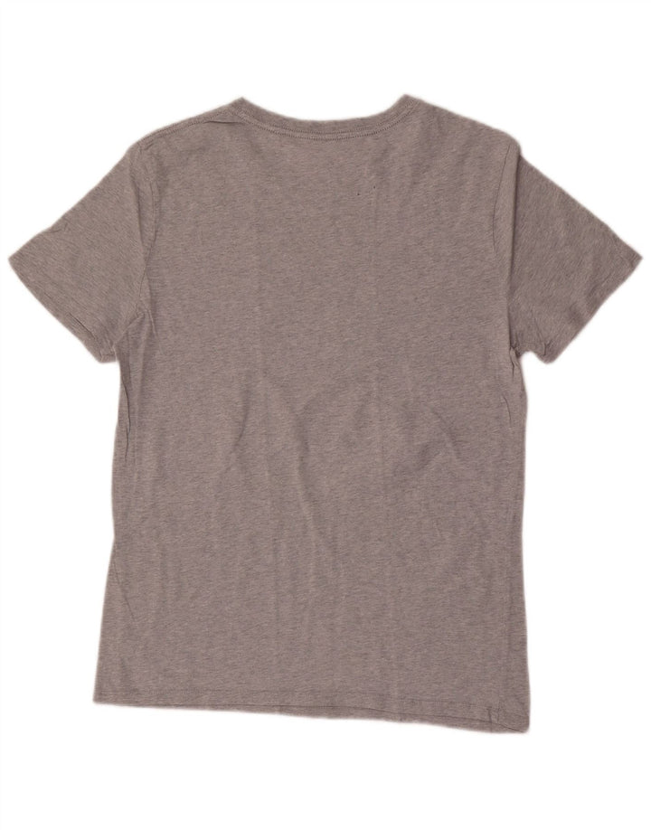 Camiseta masculina Guess com estampa gráfica pequena cinza