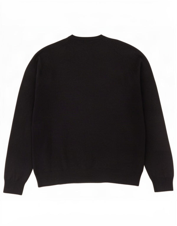 Suéter masculino Marks & Spencer Blue Harbor com decote em V, acrílico marinho médio