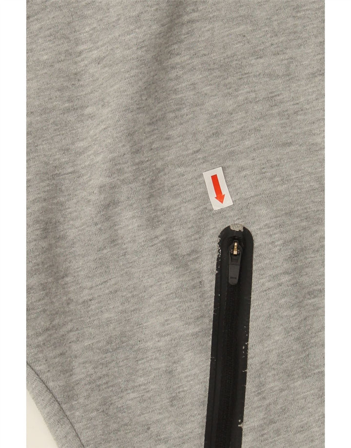 Suéter feminino Nike com capuz e zíper oversized UK 6 XS cinza algodão