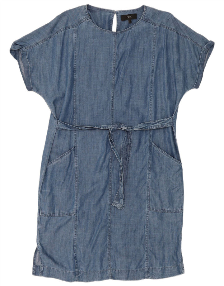 Próximo Vestido jeans oversized feminino Reino Unido 12 azul médio Lyocell