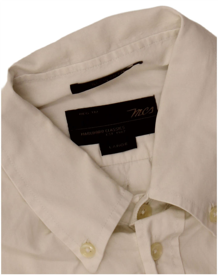 Camisa masculina Marlboro Classics Regular Fit grande branca