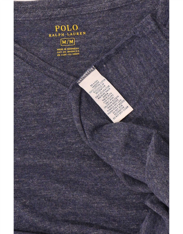 Top masculino Polo Ralph Lauren manga comprida médio algodão azul marinho