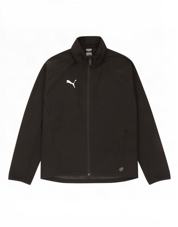 Jaqueta de chuva masculina Puma com capuz UK 38 médio preto nylon