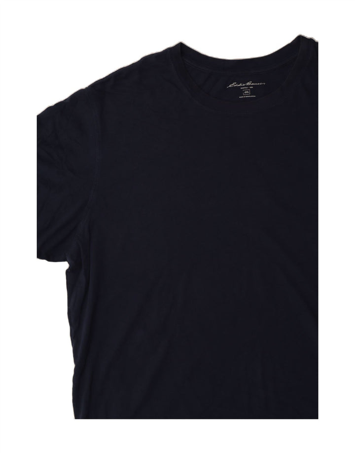 EDDIE BAUER Mens T-Shirt Top 2XL Navy Blue Cotton Vintage Eddie Bauer and Second-Hand Eddie Bauer from Messina Hembry 