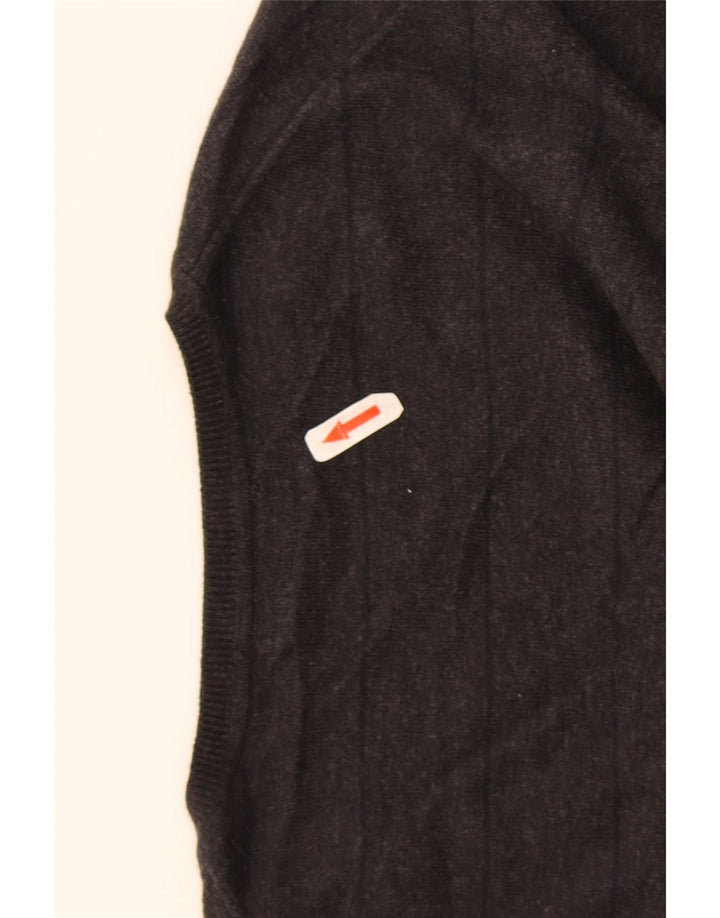 Suéter masculino Massimo Dutti com decote em V 2XL listrado preto
