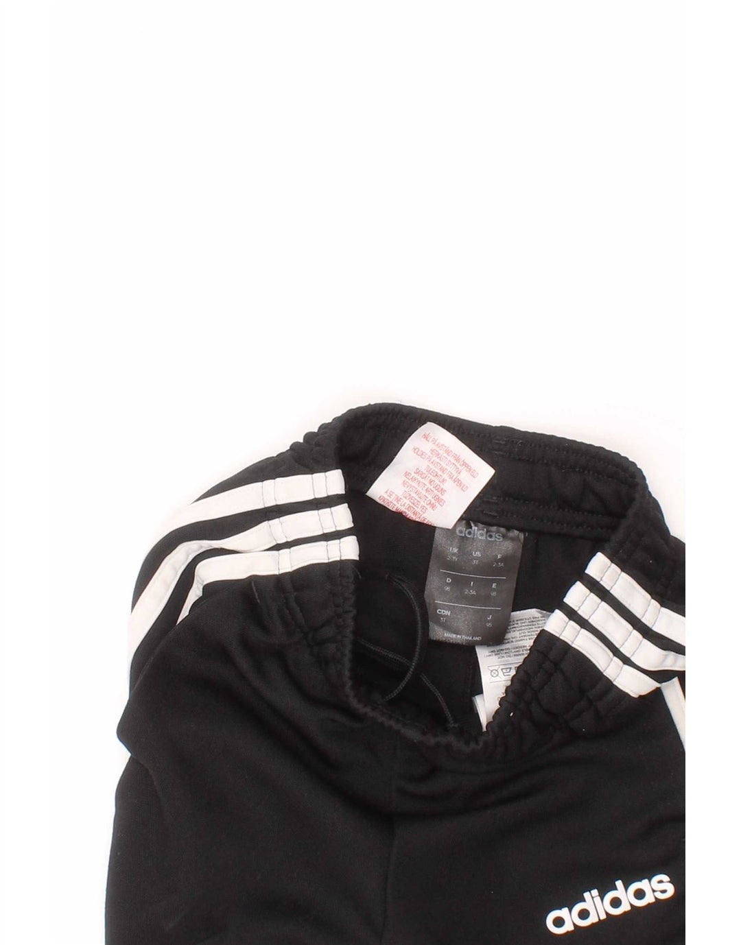 Calças de treino Adidas meninos 2-3 anos preto poliéster esportivo