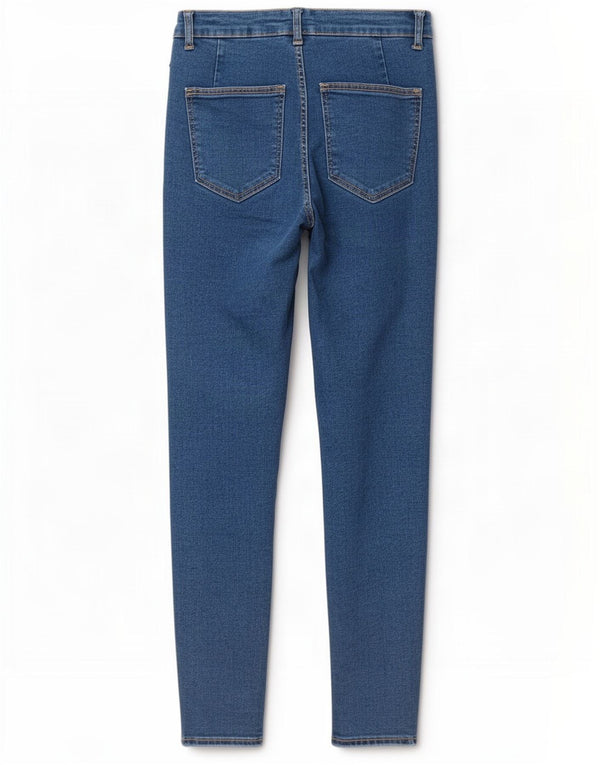 Zara Jeans Skinny Feminino UE 38 Pequeno W28 L27 Azul