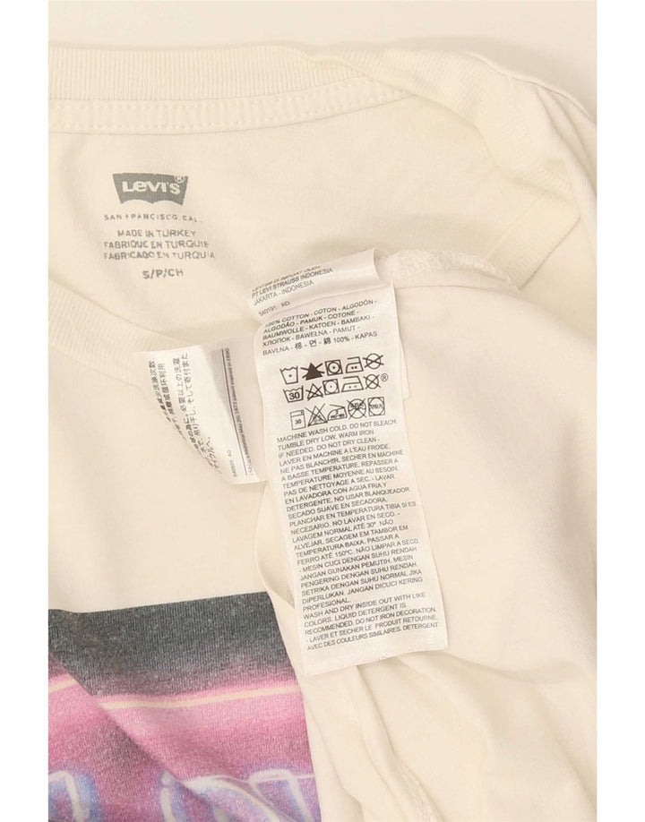Camiseta gráfica masculina Levi's Top pequeno algodão branco