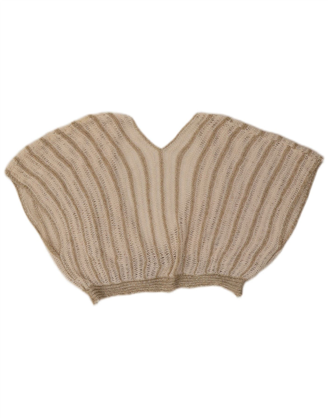 Conjunto de saia feminina vintage de 2 peças Reino Unido 8 pequeno W26 acrílico listrado bege