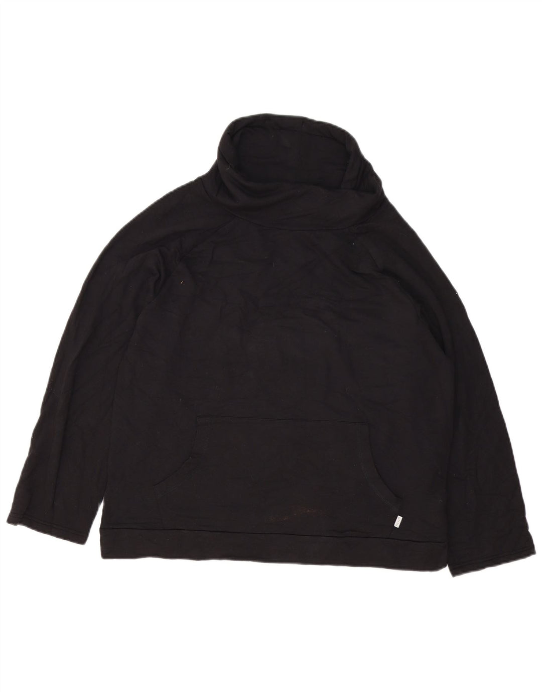 Suéter feminino Fat Face com gola alta e gola alta Reino Unido 10 pequeno preto