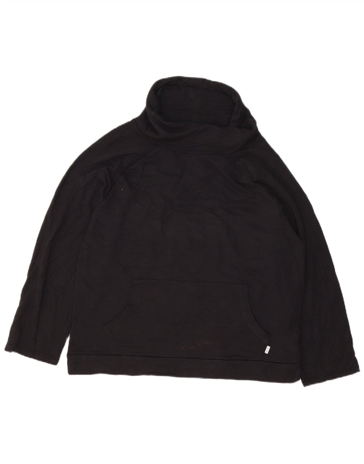 Suéter feminino Fat Face com gola alta e gola alta Reino Unido 10 pequeno preto