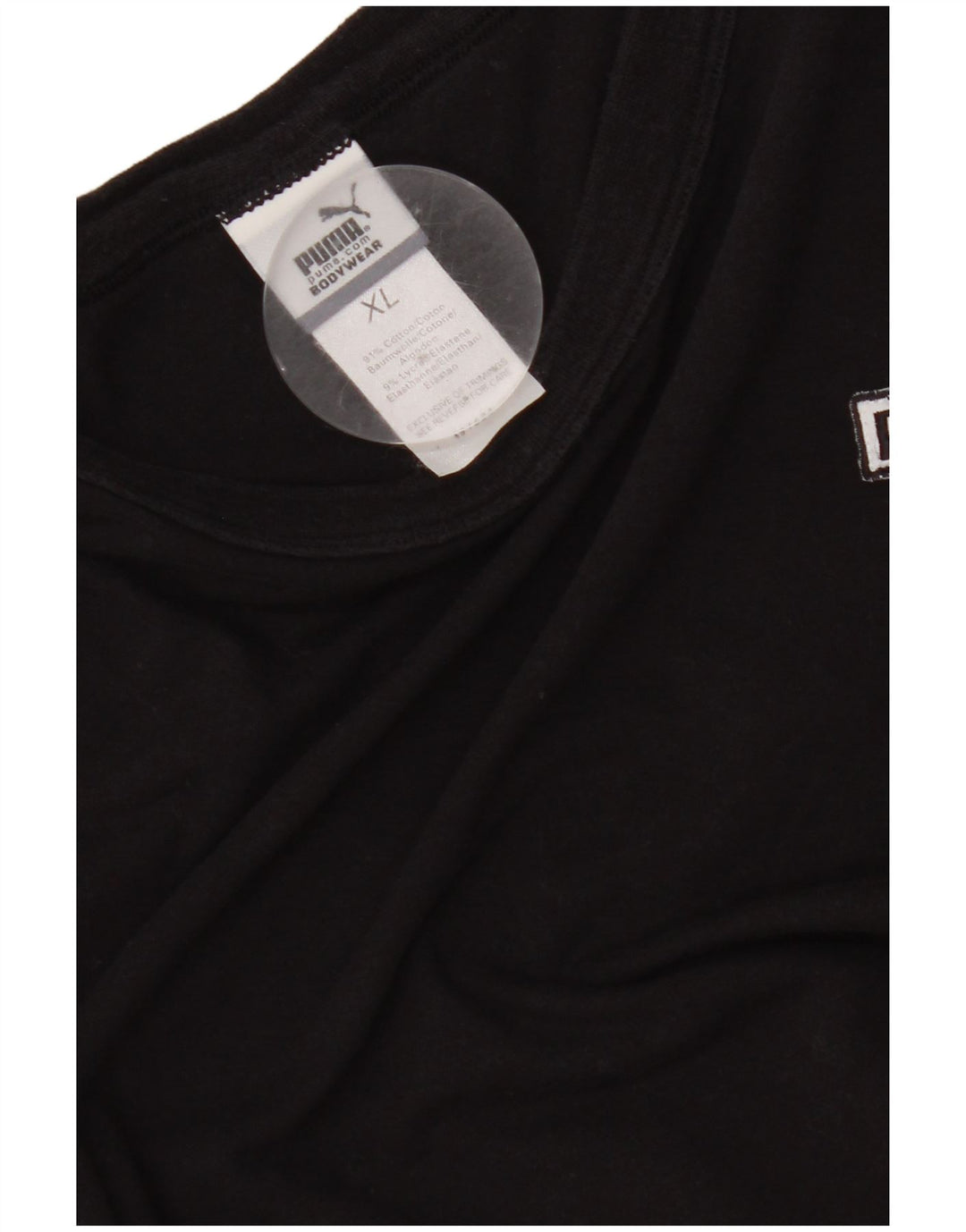 Top feminino PUMA manga comprida UK 18 XL algodão preto
