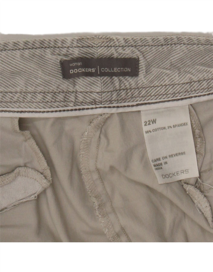 DOCKERS Womens Chino Shorts US 22 3XL W44  Grey Cotton Vintage Dockers and Second-Hand Dockers from Messina Hembry 