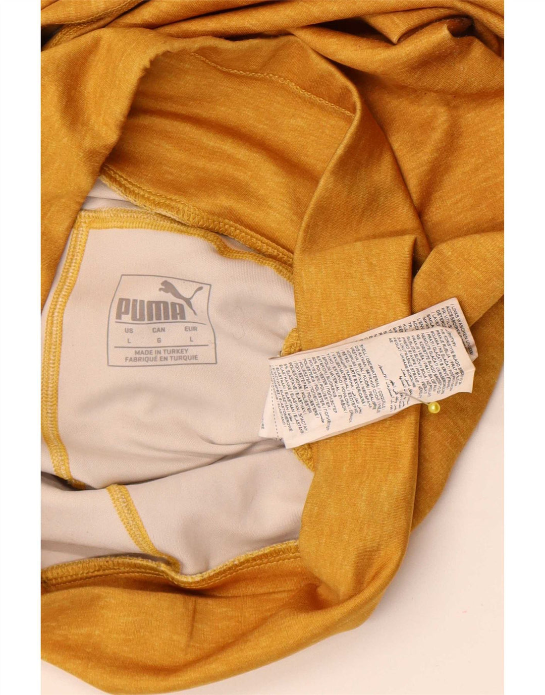 Leggings de estribo feminino Puma UK 14 grande amarelo colorblock poliéster
