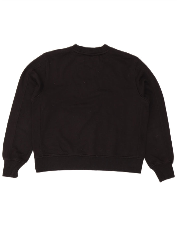 Calvin Klein Jeans moletom feminino oversized jumper UK 10 pequeno preto