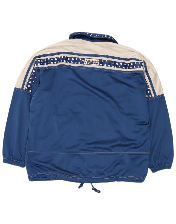 Jaqueta feminina de treino grande DIADORA Reino Unido 12 azul médio floral