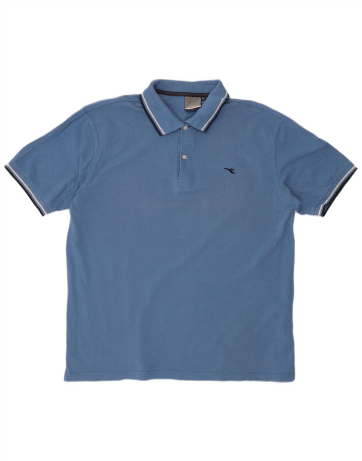 Camisa polo masculina DIADORA XL algodão azul