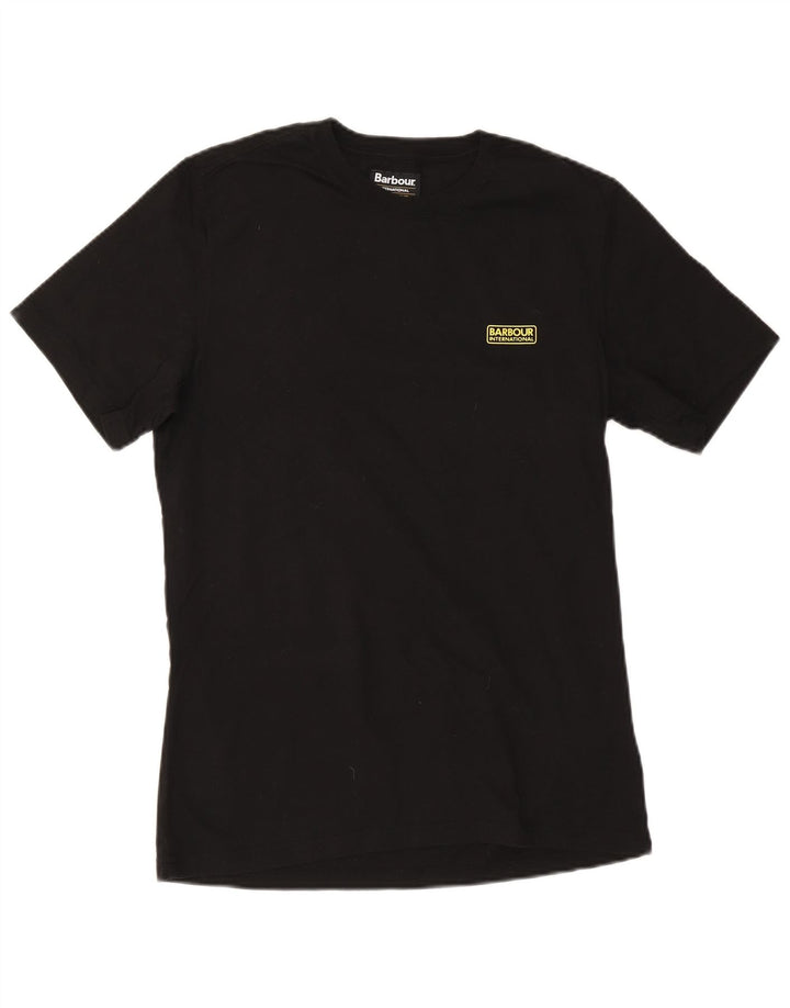 Camiseta masculina Barbour Slim Fit grande algodão preto