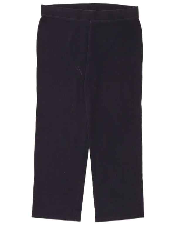 Calça de treino feminina Marks & Spencer Reino Unido 18 XL azul marinho algodão