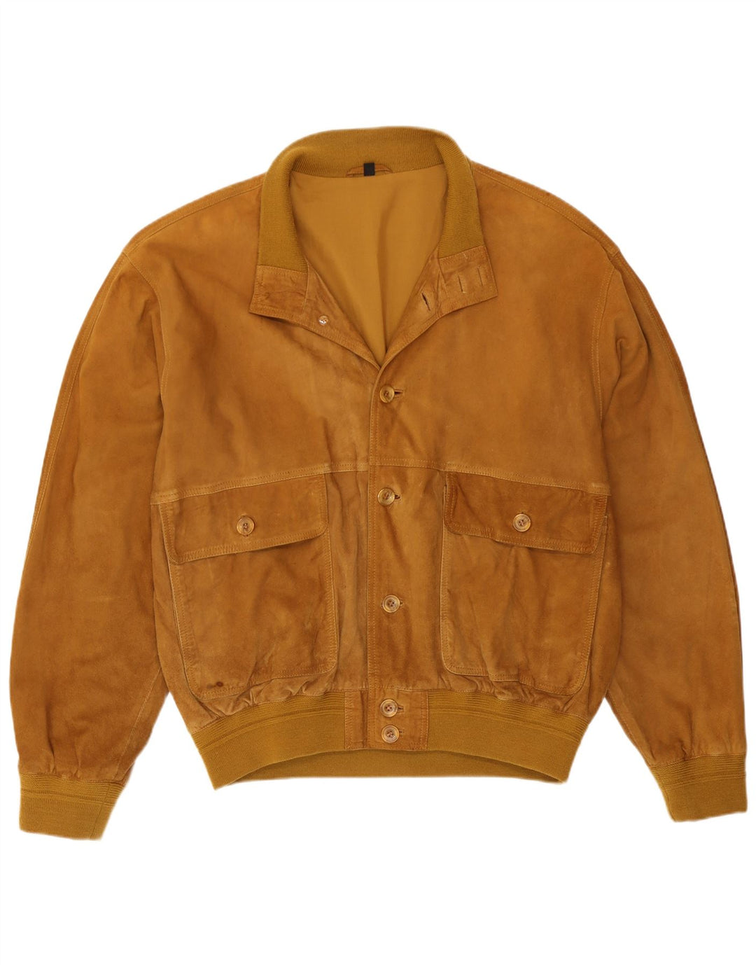 Jaqueta bomber masculina vintage de camurça IT 52 XL couro bege
