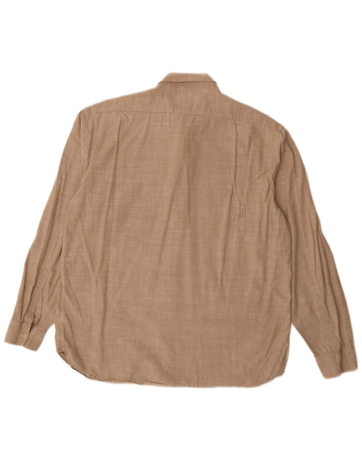 Camisa masculina de flanela Dockers grande algodão bege