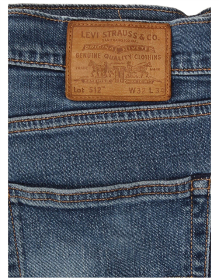Calça jeans masculina Levi's 512 Slim Tapered W32 L34 azul algodão