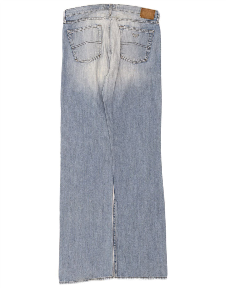 Armani feminino bootcut jeans W29 L32 azul algodão