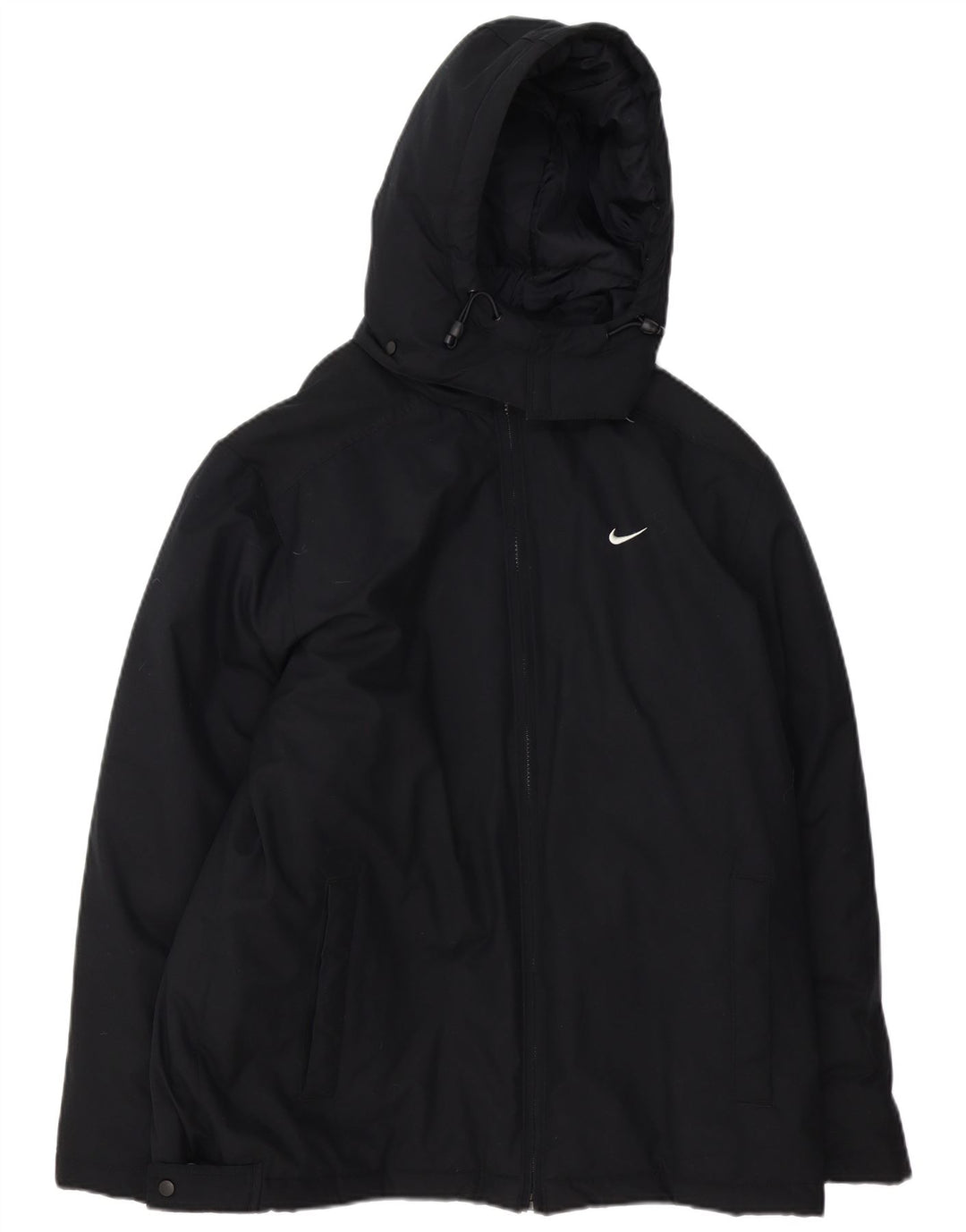 Jaqueta corta-vento masculina Nike com capuz UK 38 médio preto