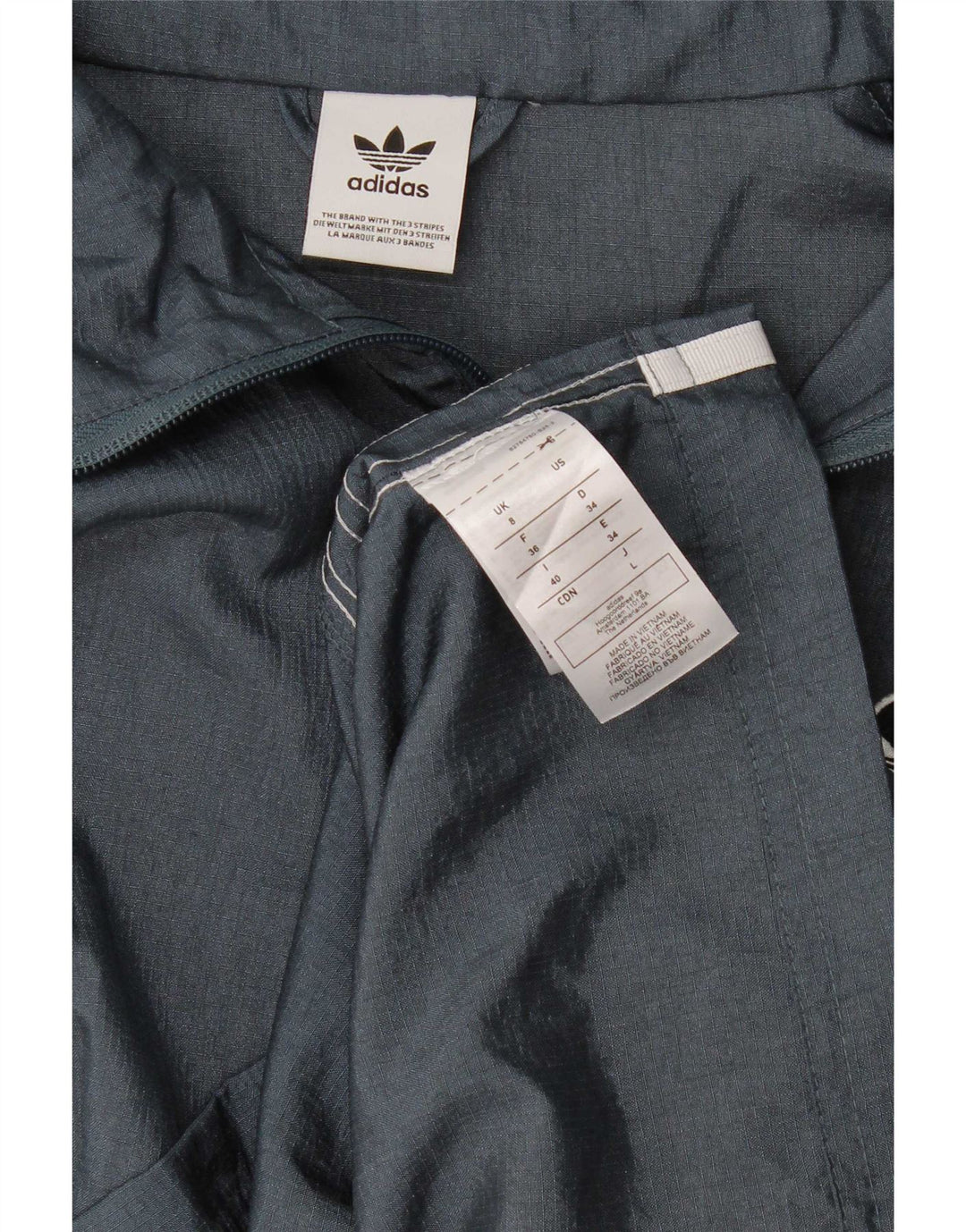 Adidas Womens Oversized Utility Jacket UK 8 Pequeno Azul Poliamida