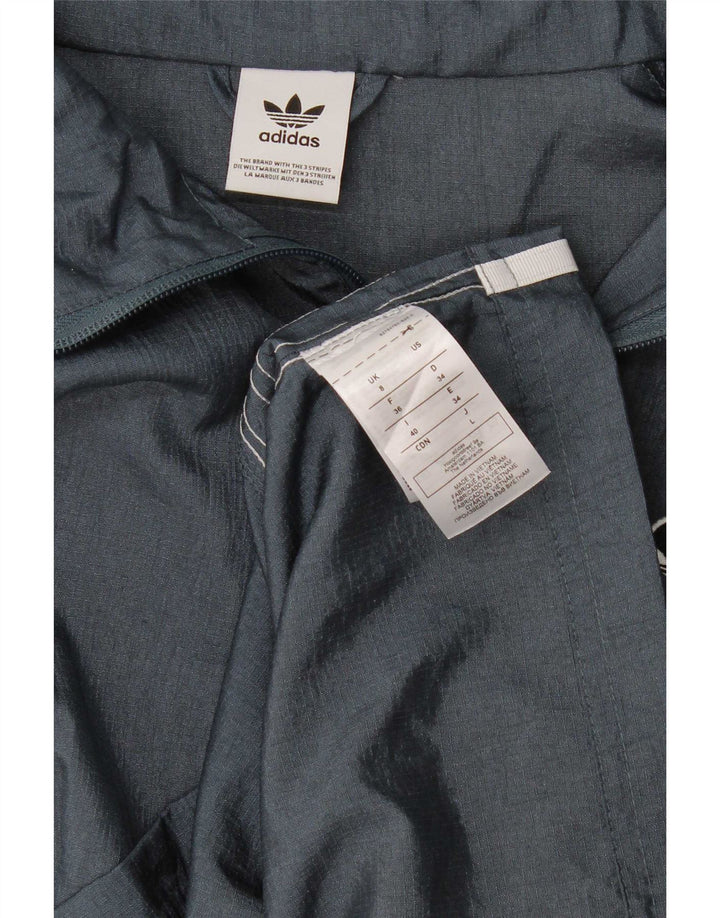 Adidas Womens Oversized Utility Jacket UK 8 Pequeno Azul Poliamida