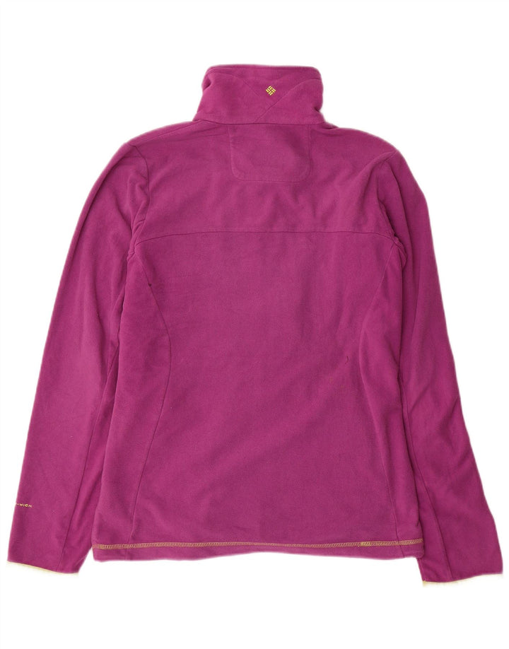 Jaqueta feminina de lã Omni-Wick COLUMBIA Reino Unido 12 poliéster roxo médio
