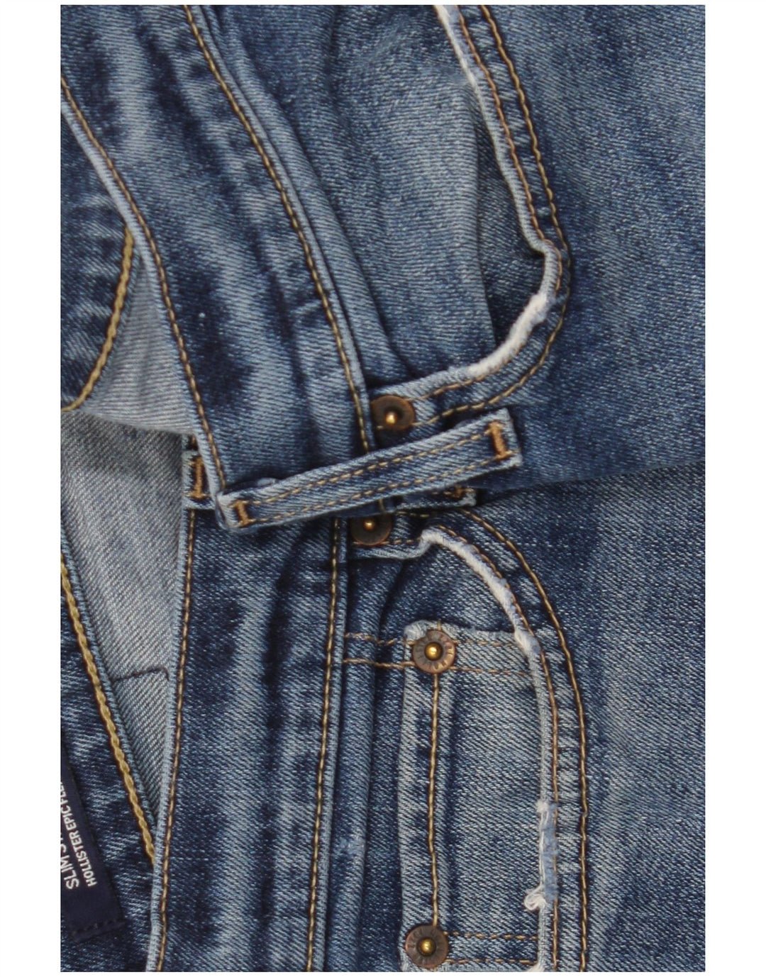 Hollister Mens Slim Jeans W30 L30 Azul Algodão