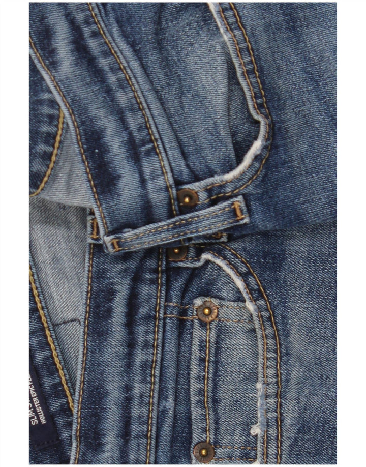 Hollister Mens Slim Jeans W30 L30 Azul Algodão