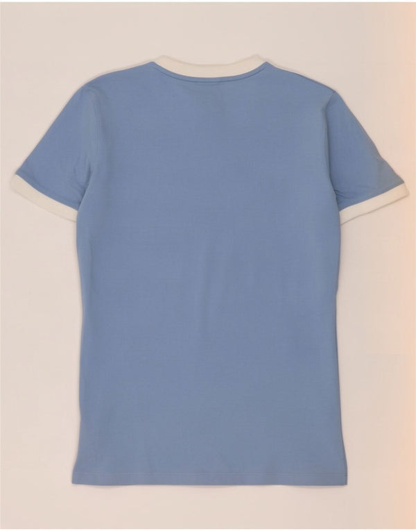 Camiseta Adidas Feminina Top UK 8 Pequena Azul Algodão