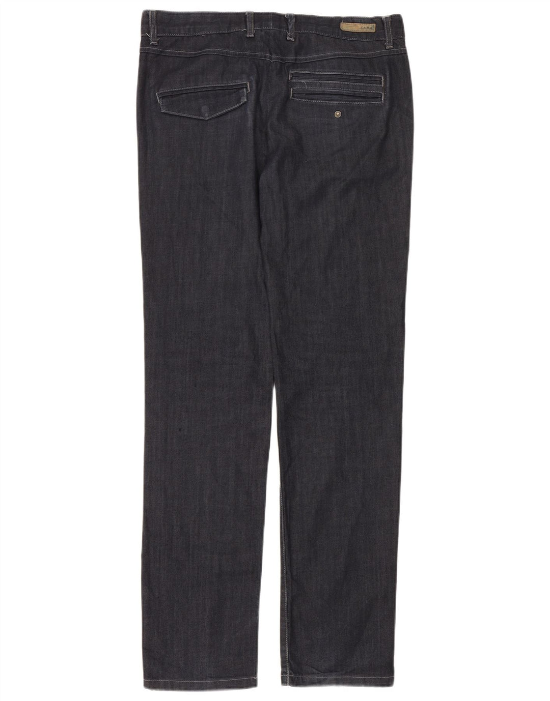 Zara Mens Straight Jeans EU 40 Médio W31 L34 Azul Marinho