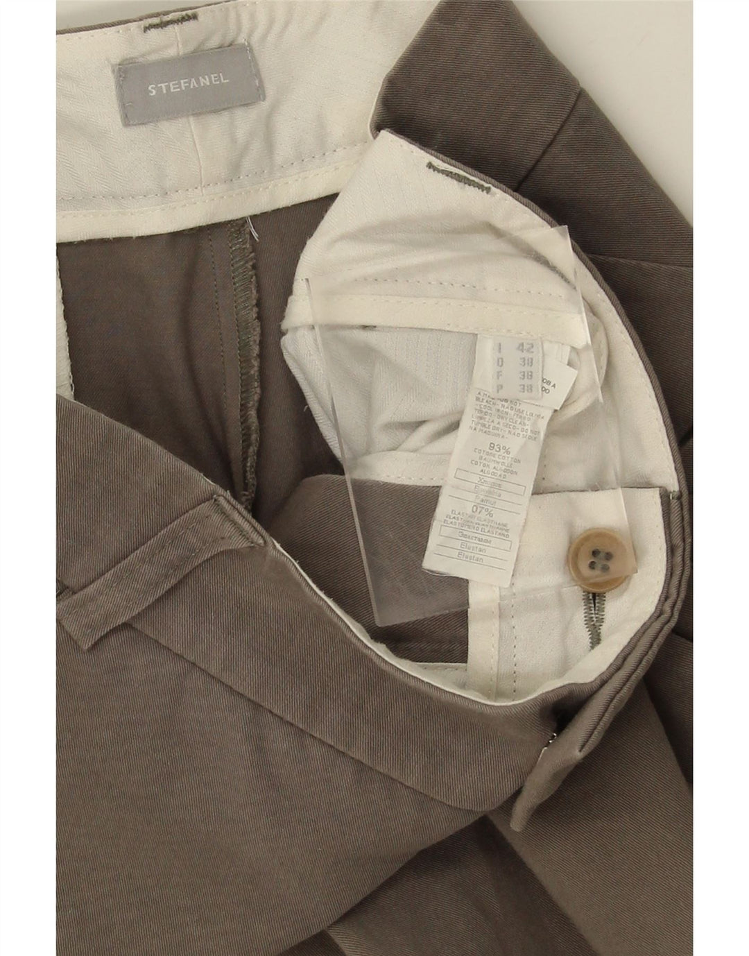 STEFANEL Womens Chino Shorts EU 38 Medium W30  Grey Cotton Vintage Stefanel and Second-Hand Stefanel from Messina Hembry 