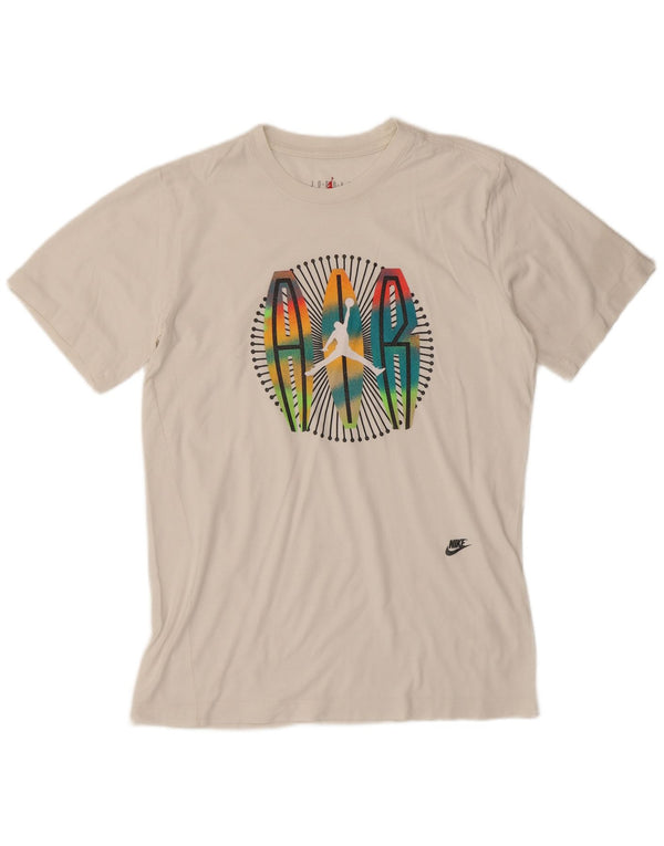 JORDAN Camiseta masculina gráfica top pequeno algodão branco