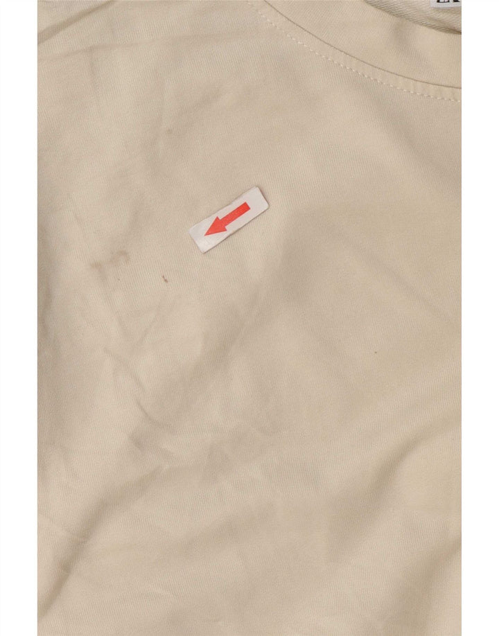 Zara moletom feminino gráfico oversized jumper Reino Unido 14 médio branco floral