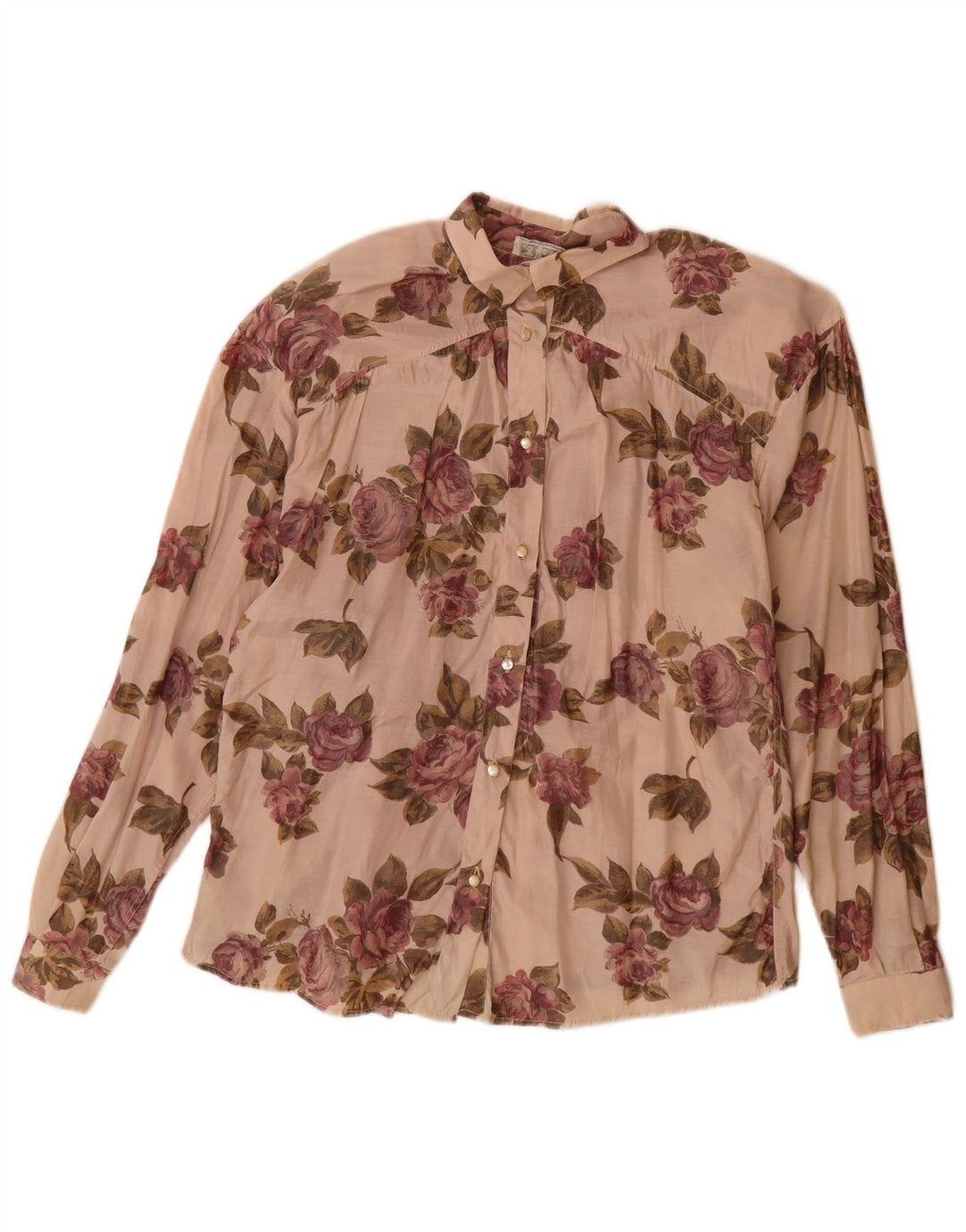 Camisa feminina Rudi Valenti IT 44 médio bege floral